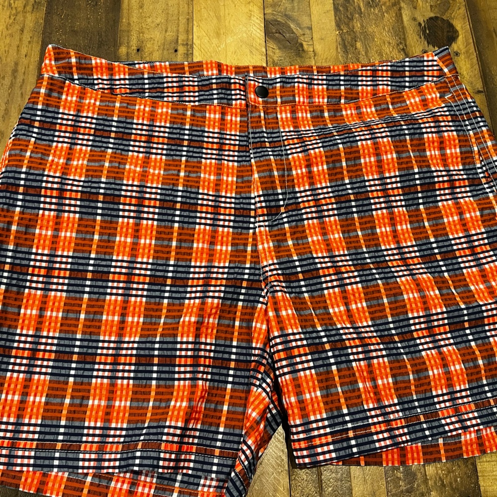 Bugatchi Plaid Swim Trunks | Size 36 | Resort / Vacation Ready